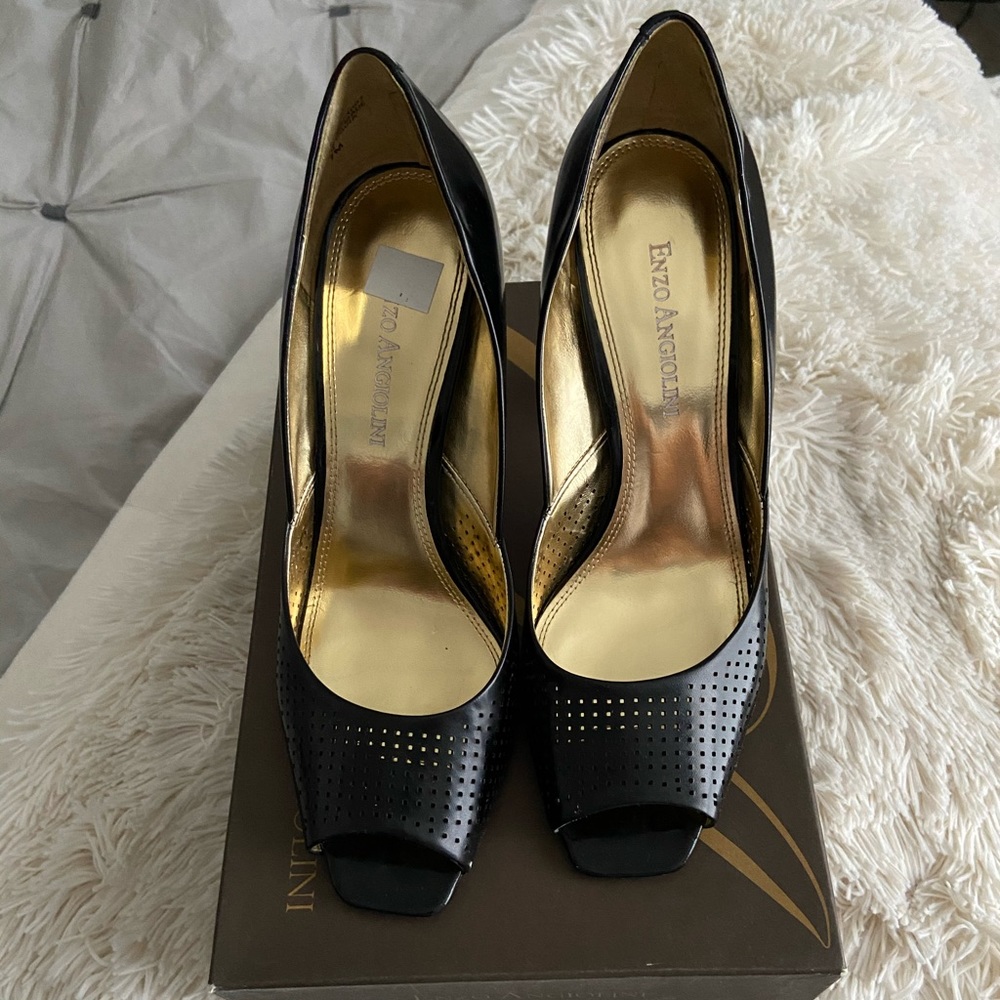 Patent leather heels